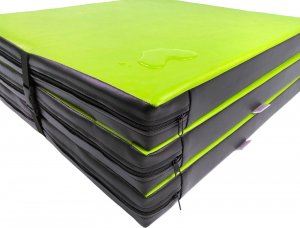 UnderFit Materac gimnastyczny 3-częściowy UF9568 180 cm x 60 cm x 6 cm seledynowy miękki 3