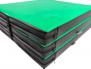 UnderFit Materac gimnastyczny 3-częściowy UF9570 180 cm x 60 cm x 6 cm zielony miękki 3