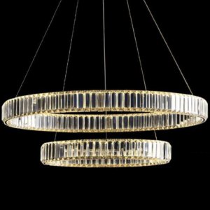 Lampa wisząca Copel Kryształowa lampa wisząca CGBOHEM100 rings LED 60W złote 2