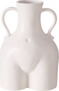 Boltze Waza ceramiczna ozdobna biała 22 cm Maryla 1