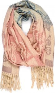 Różowy Duży Szalik Damski bawełniany ciepły chusta jesień RE-83 NoSize 1