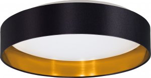 Lampa sufitowa Eglo Maserlo 2 99539 plafon lampa sufitowa 1x24W LED 3000K czarny/złoty 1