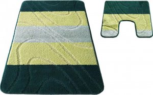 Profeos Zestaw zielonych dywaników do łazienki - Vices 4X Komplet (50 cm x 80 cm i 40 cm x 50 cm) 1