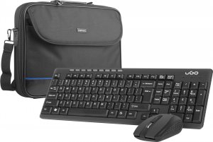 Klawiatura + mysz Natec Zestaw bezprzewodowy UGO ETNA CW110 US klawiatura + mysz 2.4GHZ + torba na laptopa NATEC IMPALA 15.6" 1