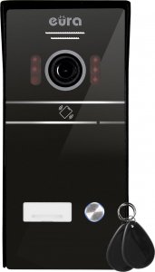 Eura Kaseta zewnętrzna wideodomofonu EURA VDA-61C5 - jednorodzinna, czarna, kamera 1080p 1