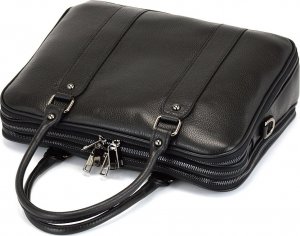 Torba Vera Pelle Duża skórzana torba na laptopa dokumenty, aktówka NoSize 4