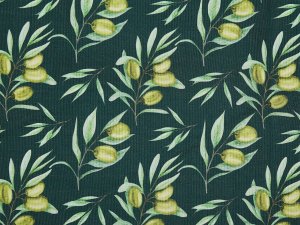 Beliani Zestaw 2 krzeseł ogrodowych akacjowy jasne drewno z szarym / wzór w oliwki CINE! 10