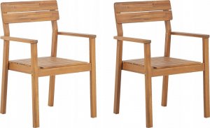 Beliani Lumarko Zestaw 2 krzeseł ogrodowych drewno akacjowe FORNELLI! 1