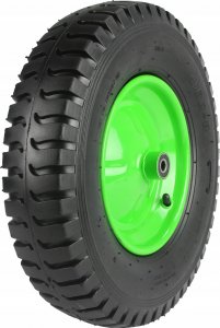 Mar-Pol MAR-POL KOŁO DO TACZKI PNEUMATYCZNE 400, FELGA METAL, ŁOŻYSKO, 7 WARSTW ZIELONE 2