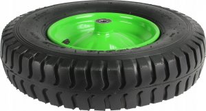 Mar-Pol MAR-POL KOŁO DO TACZKI PNEUMATYCZNE 400, FELGA METAL, ŁOŻYSKO, 7 WARSTW ZIELONE 3