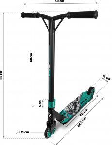 Hulajnoga Soke Soke Pro Turkusowy 13