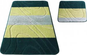 Profeos Komplet zielonych dywaników łazienkowych - Vices Komplet (50 cm x 80 cm i 40 cm x 50 cm) 1