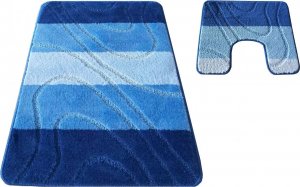 Profeos Niebieskie dywaniki łazienkowe - Vices 4X Komplet (50 cm x 80 cm i 40 cm x 50 cm) 1
