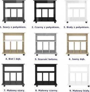 Elior Biały kontener biurkowy - Santina 10X 8