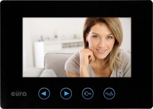 Eura Monitor EURA VDA-06A3 EURA CONNECT czarny ekran 7'' pamięć wewnętrzna otwieranie 2 wyjść 2
