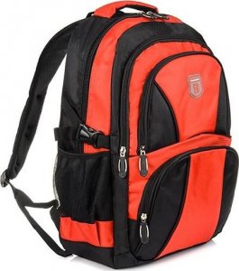 POMARAŃCZOWO-SZARY PLECAK sportowy MIEJSKI trekkingowy wytrzymały T17 NoSize 3