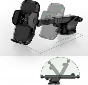 4kom.pl Uchwyt samochodowy na telefon V3 Windshield & Dashboard Car Mount do auta na szybę deskę Black 5