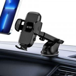 4kom.pl Uchwyt samochodowy na telefon V3 Windshield & Dashboard Car Mount do auta na szybę deskę Black 6