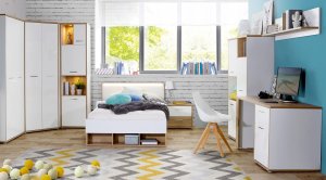 Biurko Forte Biurko prostokątny Chicory 130 x 60 x 74 cm biały 5