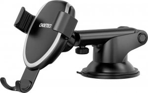 Joyroom Choetech bezprzewodowa ładowarka Qi 10W grawitacyjny uchwyt samochodowy na kokpit deskę rozdzielczą + klips na kratkę wentylacyjną nawiew + kabel micro USB 1,2m czarny (T536-S) 2