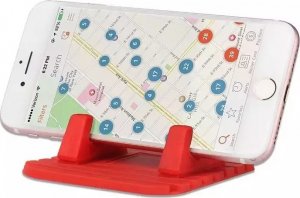 Joyroom Uniwersalny uchwyt samochodowy silikonowa podstawka na telefon nano pad czerwony 9