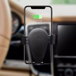 iCarer iCarer bezprzewodowa ładowarka samochodowa Qi 10W uchwyt na kratkę wentylacyjną czarny (IWXC004-BK) 12