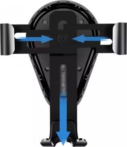 iCarer iCarer bezprzewodowa ładowarka samochodowa Qi 10W uchwyt na kratkę wentylacyjną czarny (IWXC004-BK) 6