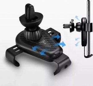 iCarer iCarer bezprzewodowa ładowarka samochodowa Qi 10W uchwyt na kratkę wentylacyjną czarny (IWXC004-BK) 8