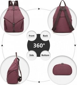 Accessorize Me Różowy Plecak Damski Worek Płócienny Havani 2