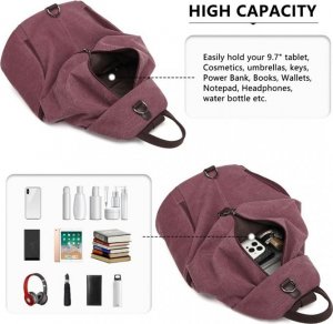 Accessorize Me Różowy Plecak Damski Worek Płócienny Havani 4