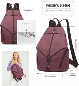 Accessorize Me Różowy Plecak Damski Worek Płócienny Havani 6