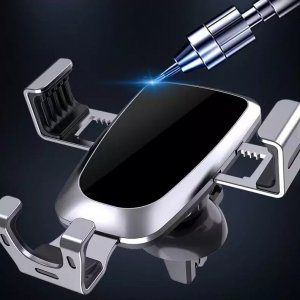 Joyroom Grawitacyjny uchwyt samochodowy do smartfona na kratkę nawiewu niebieski (YC08) 5