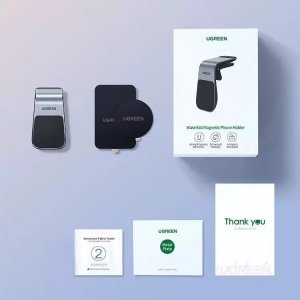 Joyroom Ugreen magnetyczny uchwyt samochodowy na kratę wentylacyjną nawiew srebrny (LP290) 3