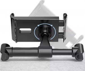 Joyroom Dudao uchwyt samochodowy na zagłówek do telefonu / tabletu czarny (F7R) 4