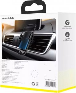 Joyroom Baseus Glaze grawitacyjny uchwyt samochodowy na kratkę wentylacyjną nawiew czarny (SUYL-LG01) 2