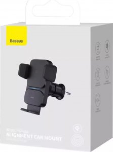Baseus Uchwyt samochodowy Baseus Wisdom Holder do auta na telefon z ładowarką indukcyjną QI na kratkę Czarny 5