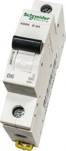 Schneider Wył.nadprądowy 1P B6A K60N schneider A9K01106 2