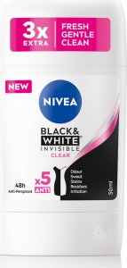 NIVEA_Black&amp;White Invisible Clear antyperspirant w sztyfcie 50ml 1