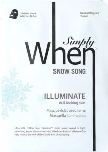 SIMPLY WHEN_Snow Song Illuminate Sheet Mask rozjaśniająca maska do twarzy 23ml 1