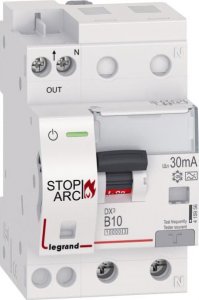 Legrand Przeciwpożarowy detektor iskrzenia DX3 STOP ARC zintegrowany z RCCB 2P 10kA B10 30mA Typ A 415956 1
