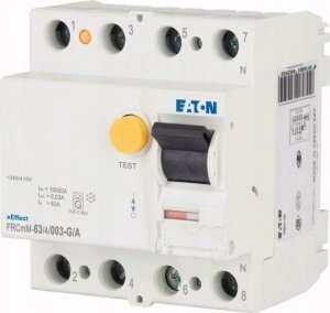 Eaton Wyłącznik różnicowoprądowy 4P 63A 0,03A typ G/A 10kA FRCMM FRCMM-63/4/003-G/A 170296 1