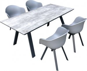 Mirpol NOWOCZESNE KRZESŁO OGRODOWE SZARE 2