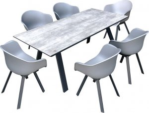 Mirpol NOWOCZESNE KRZESŁO OGRODOWE SZARE 3