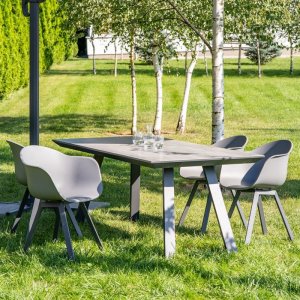 Mirpol NOWOCZESNE KRZESŁO OGRODOWE SZARE 4