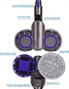 MoPei Elektryczna Głowica Mopa Do Odkurzaczy Dyson 2