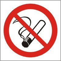 Pn. BA001 Piktogram "Zakaz palenia" - folia samoprzylepna PCV 1