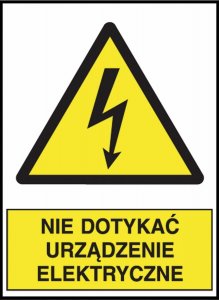 R.E.I.S. Z-1EOA - Znak elektryczny Nie dotykać urządzenie elektryczne 1