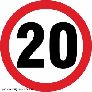 R.E.I.S. Z-DW118 - Znak na drogach wewnętrznych Ograniczenie prędkości do 20 km/h 1