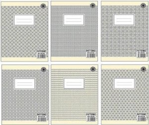 Ziemia Obiecana Brulion A5/96K kratka Pattern grey (5szt) 1
