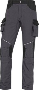 Delta Plus MCPA2 MACH2 - mocne spodnie robocze do pasa z odblaskami, 65% poliester, 35% bawełna Ripstop - szaro-czarny - PROMOCJA NA DWA KOLORY !!! XL 1